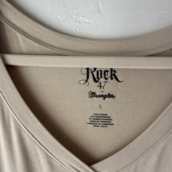 Rock 47 by Wrangler Long Sleeve Top L‎ Thunderbird Aztec Graphic Bling Western - Picture 4 of 8